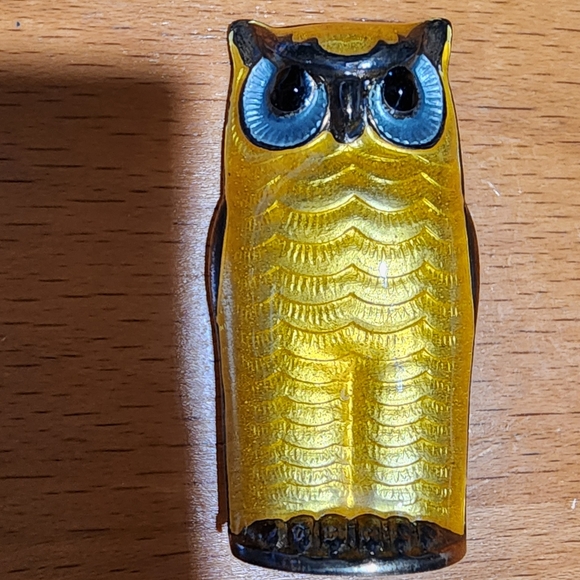 David Anderson Norway Enamel Owl Sterling Silver 925 Vintage - Picture 1 of 6